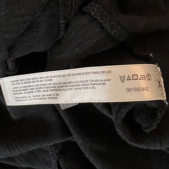 Daily Practice by Anthropologie Malibu Creek Dress Cotton Ruffle Black M - Picture 11 of 11